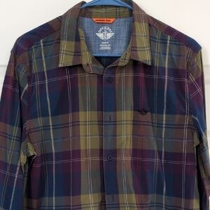 Dockers Men's Casual Plaid Shirt - Blue, Green, Purple